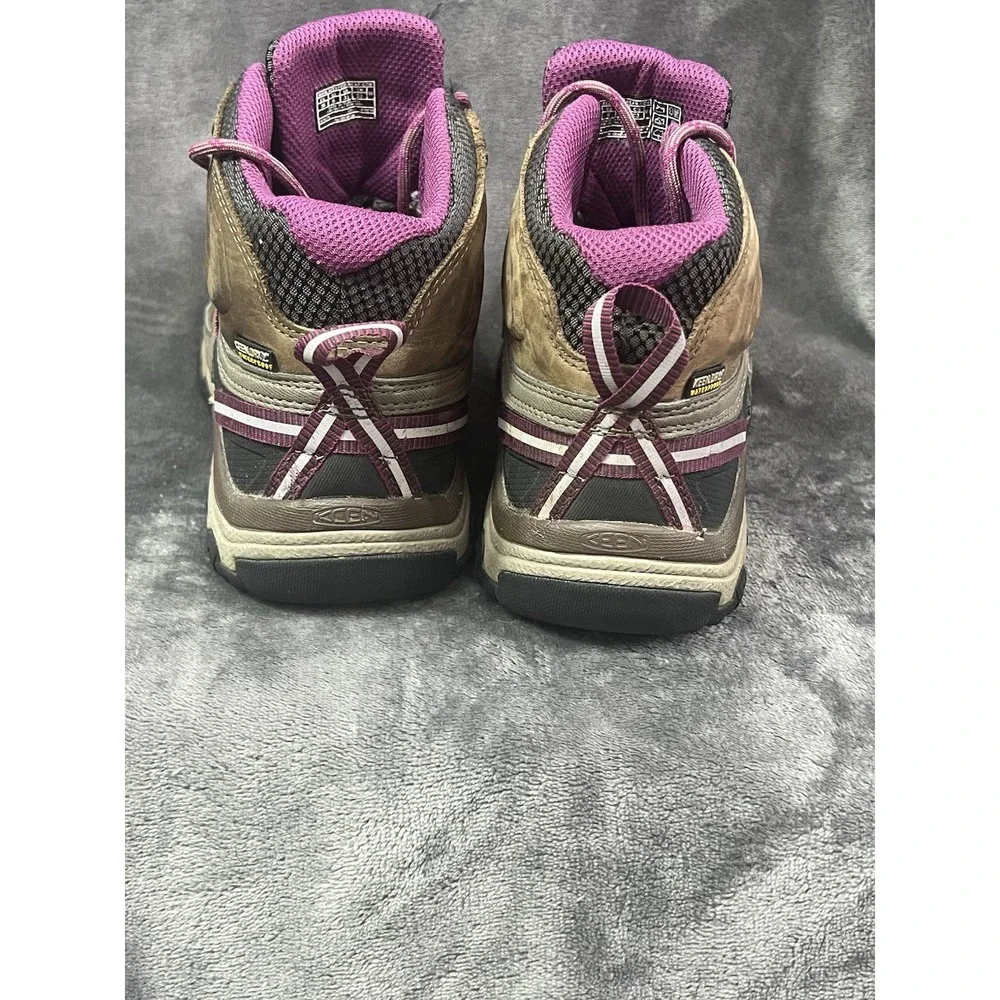 Keen Women Boots Targhee III Mid Waterproof Hiking  Weiss/Boysenberry  Sz 6 Gorp